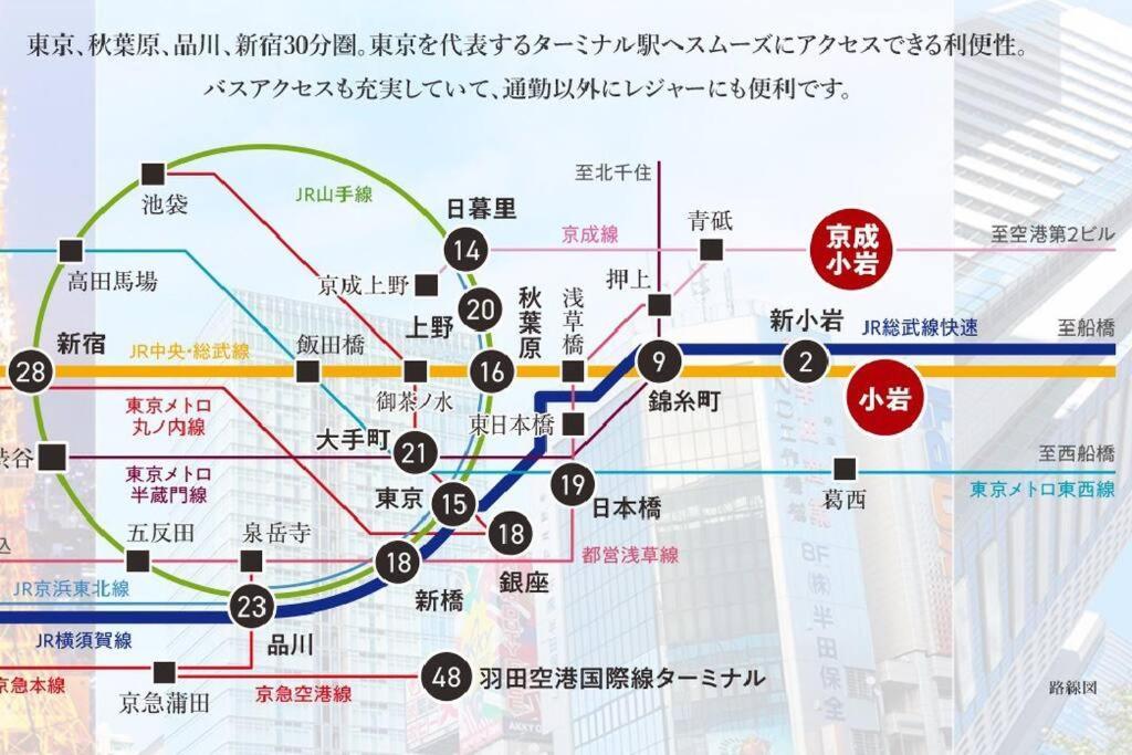 Jinghouse小岩 Direct To Shinjuku/Airport/Close To Station Tokyo Ngoại thất bức ảnh